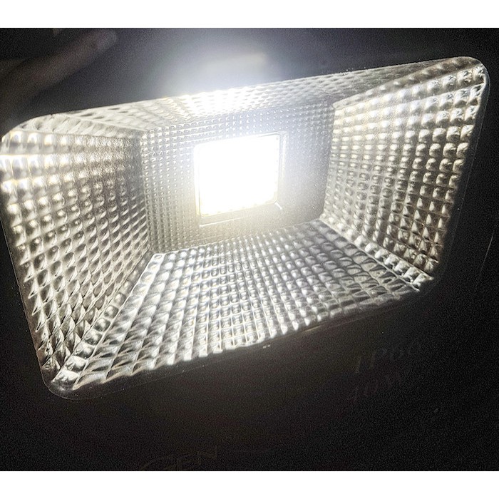 Lampu Sorot/Kap Halogen LED 2 Warna Putih &amp; Kuning SMD IP66 SHIGEN 40