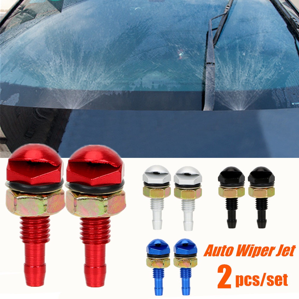 Quinton 2pcs / Set Nozzle Sprayer Wiper Kaca Depan Mobil Universal Bentuk Kipas Multi Warna