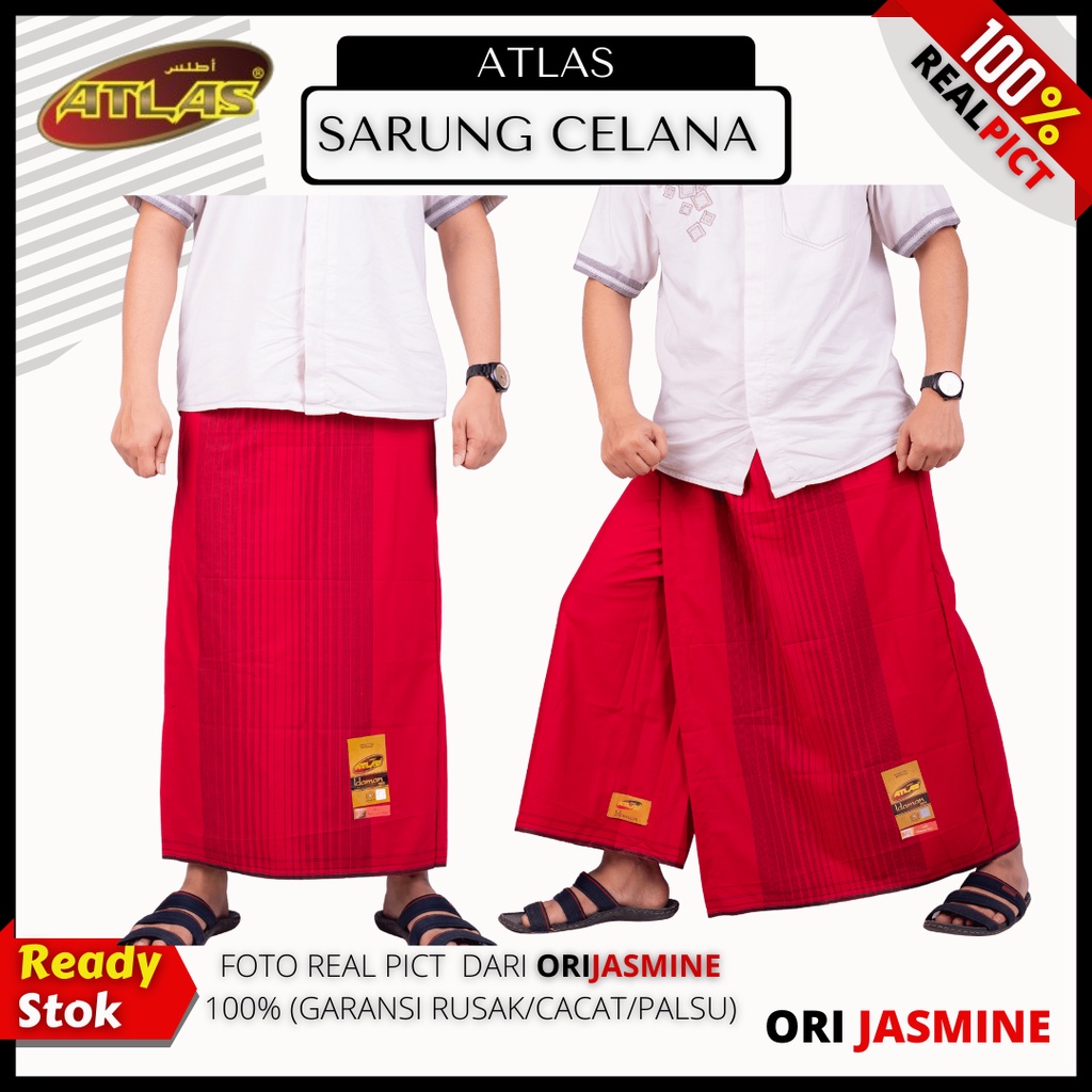 Sarung Celana Dewasa Atlas Tumpal Warna Polos