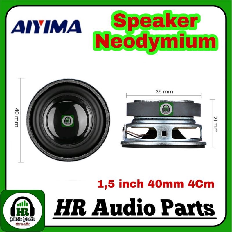 Speaker Mini 1,5&quot; 3W 4R 3Watt 1,5 inch 4Ohm 40mm 4Cm Woofer Magnet Besar