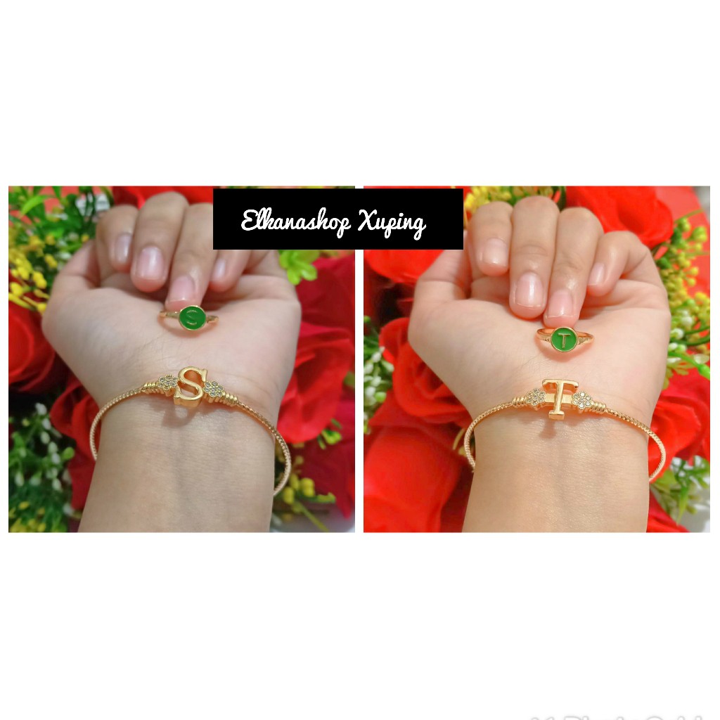 Gelang anak inisial Huruf Free cincin A-Z .Xuping