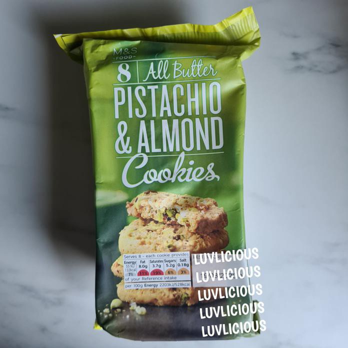 

M&S MARK MARKS AND SPENCER PISTACHIO ALMOND COOKIES BISCUITS BISKUIT