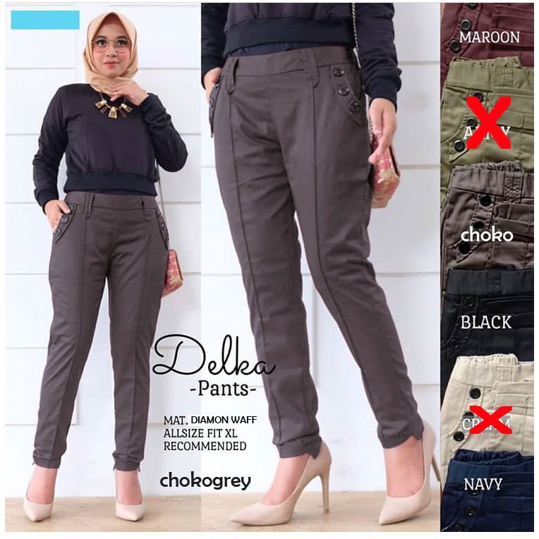 MOKOKOMO CELANA PANJANG WANITA PANTS DELKA FASHION WANITA