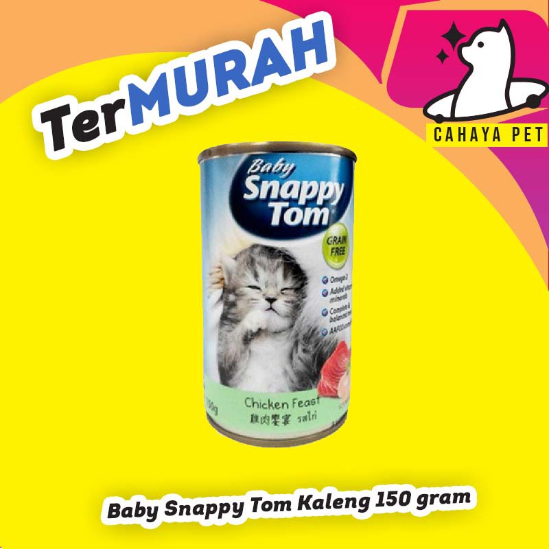 Baby Snappy Tom Kaleng 150 gram - Makanan Kitten Wet Food - Chicken