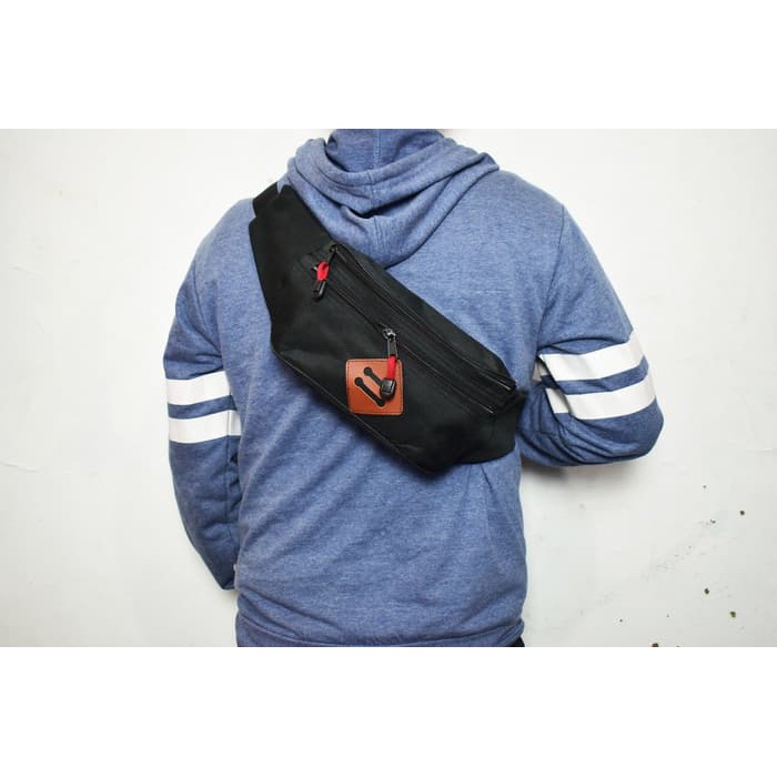 Tas Pinggang Pria Waist Bag Sling Waistbag Selempang Slempang Murah