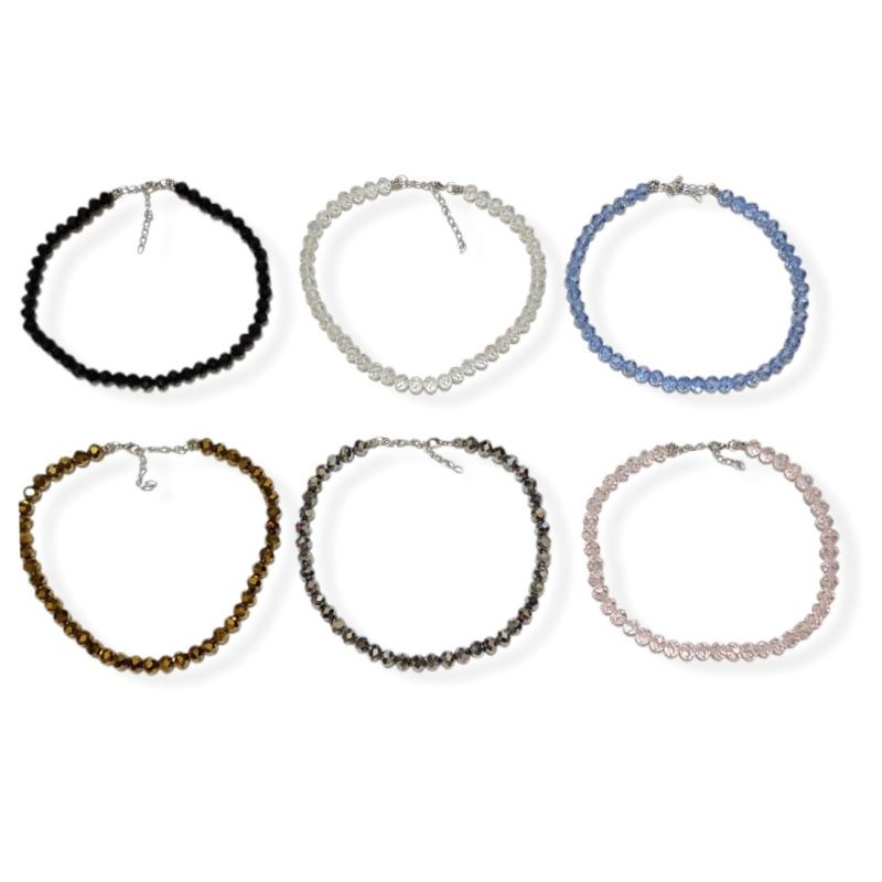 Cristella Crystal Choker Kalung Kristal Diamond Korean Necklace Gaya Korea Luxury Glamour