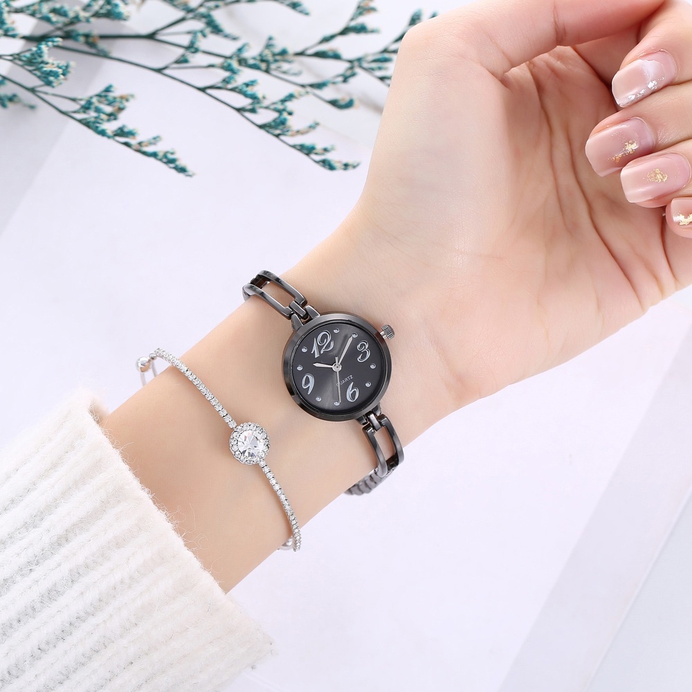 COD Jam Tangan Wanita Magnet Rantai Jam Analog Impor Jam Tangan Harga Grosir Murah W202