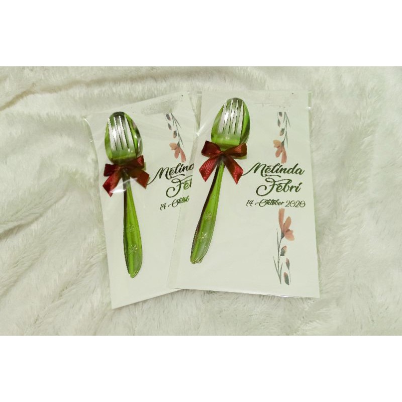 SOUVENIR NIKAH PERNIKAHAN SENDOK GARPU MEWAH