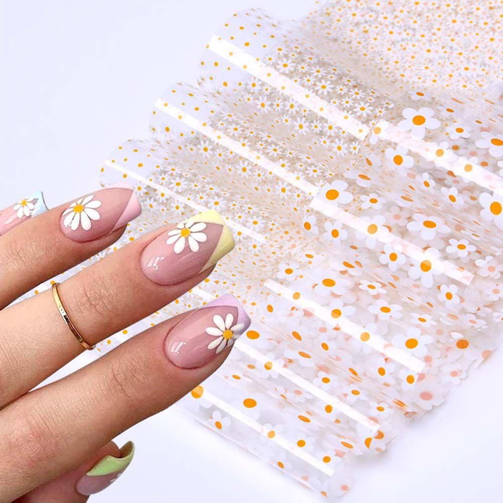 AUGUSTINA Agustinina Set Foil Transfer Kuku Floret Lucu Manikur Aksesoris Watermark Decals DIY Dekorasi Nail Art