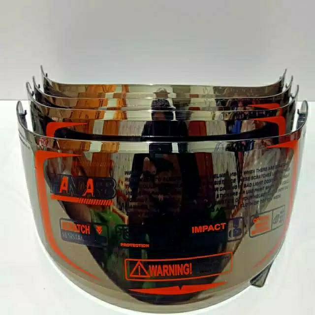 Kaca visor flat pnp  helm full face iridium Gold/ silver/ blue kyt rc-7 Kyt r10 Kyt k2r Mds murah