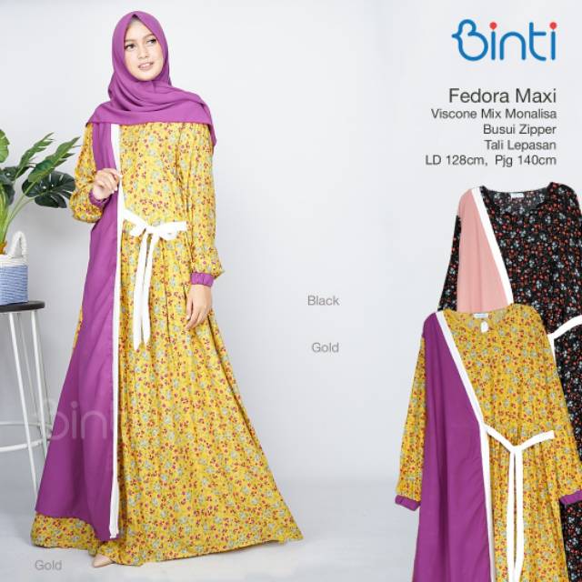 Fedora Maxi baju gamis longdress wanita busui
.