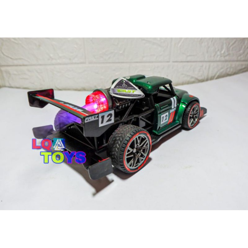 Mainan Mobil Remot RC Metal Racing 2.4Ghz Keluar Asap Knalpot Drift Onroad Mainan Anak Kado