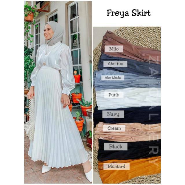 ROK PLISKET FREYA MAXY SKIRT PLEATS ZA GALLERY ROK PLISKET PREMIUM