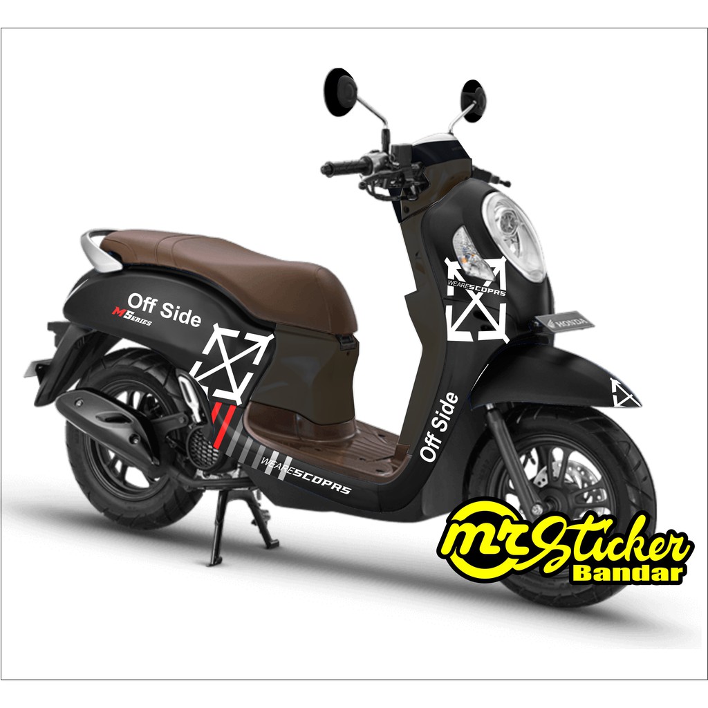 Decal scoopy full body Full Blok Decal Scopy Dekal New Fi 2021 prestige off side hitam kekinian