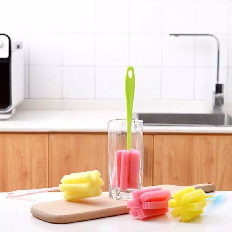 Sikat Botol Susu Bayi / Sikat Gelas / Sponge Bottle Brush-3