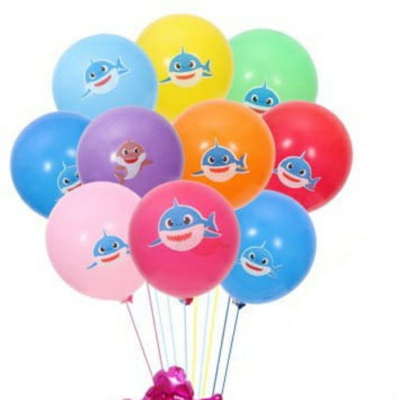 Jual Balon BABY SHARK MIX 10pcs dekorasi baby shark balon baby shark