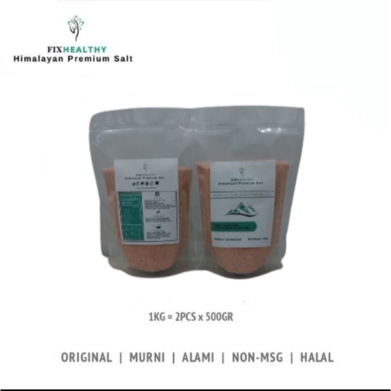 

Garam Asli Himalaya Fixhealthy 1kg Himalayan Pink Salt Original Pure Super Fine Fixhealthy Himsalt Original