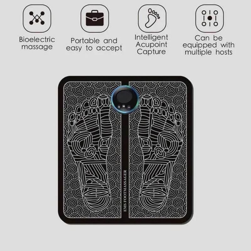 EMS Foot Massager Alat Pijat Elektrik Alat Terapi Pijat Akupuntur Kaki DP