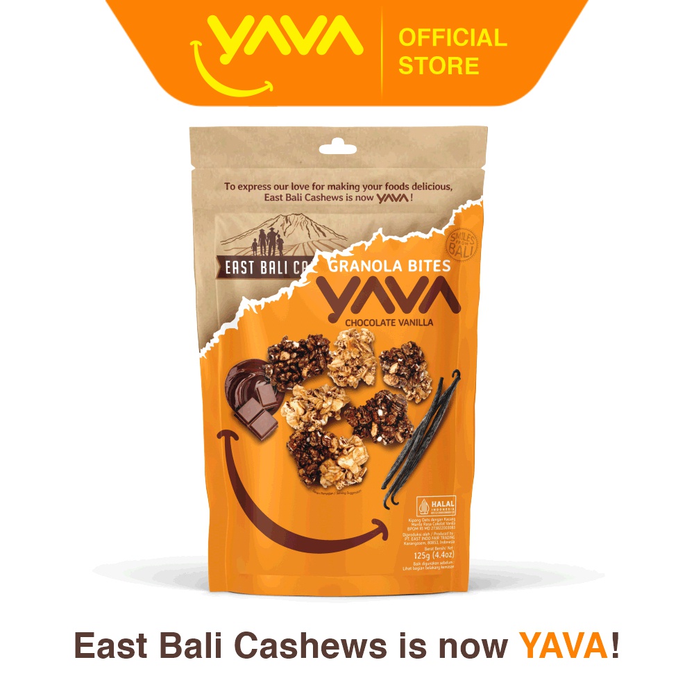 YAVA Granola Bites Chocolate Vanilla 125g