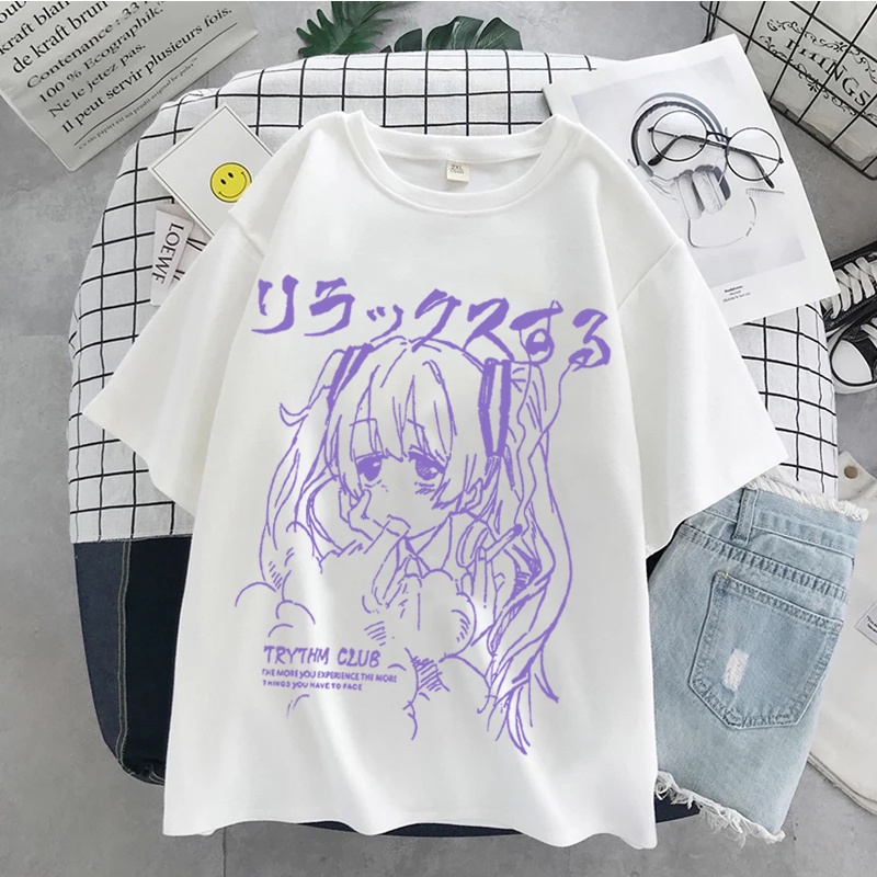 Tshirt Aesthetic Badass Girl Anime Manga Premium Unisex