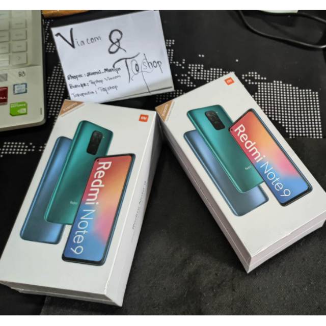 Redmi note 9 new Ram 4gb 64gb  warna gray dan green new original bukan repack