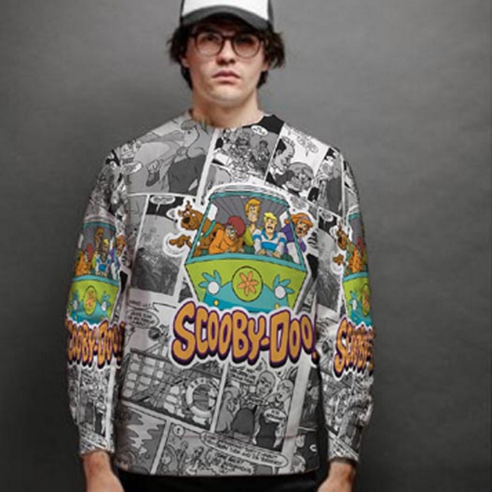Casual Jaket Sweatshirt Scooby Doo SKU-7434106410495 Sweat Shirt Fullprint Bahan Polyester Jersey St