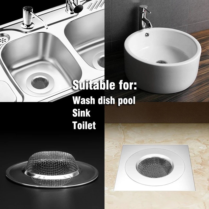 Saringan Strainer Water Blocking Plug Mesh Sink Stainless Steel Jaring Dapur Gadget Floor Drain Lubang Filter Anti Mampet Saluran Kamar Mandi Saringan Dapur Wastafel Cuci Saluran Pembuangan