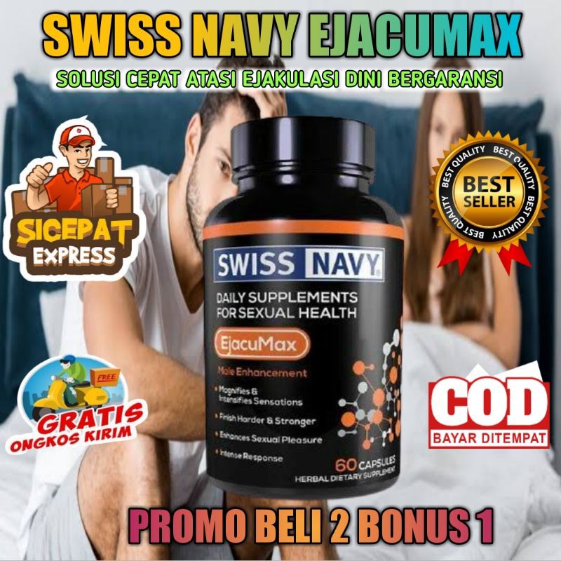 Solusi Tahan Lama Swiss Navy Ejacumax For Sexual Health Suplement