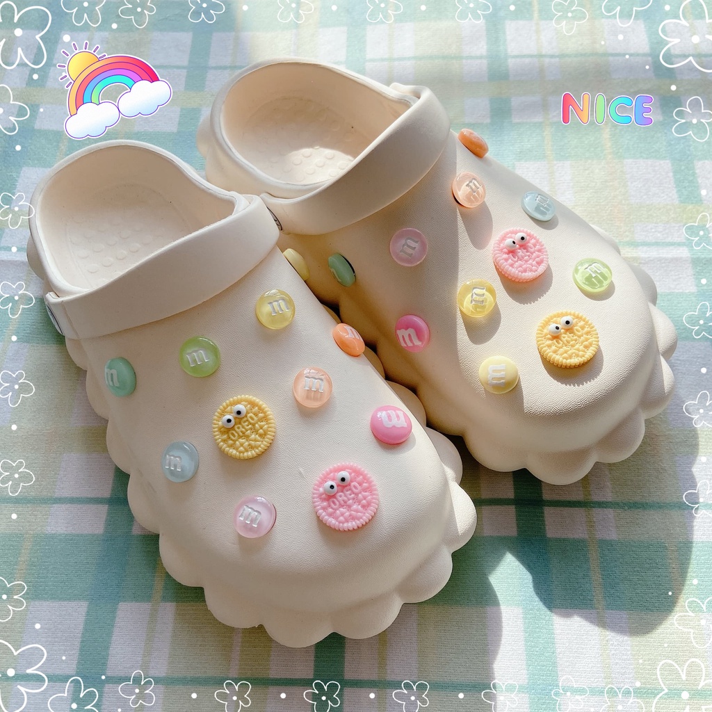 22pcs Kancing Sepatu Desain croc / jibz / Button croc / M Untuk Musim Panas