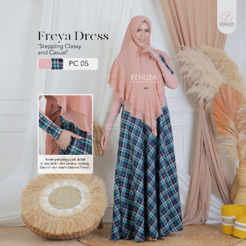 Gamis Freya Dress By Fenuza (gamis saja)