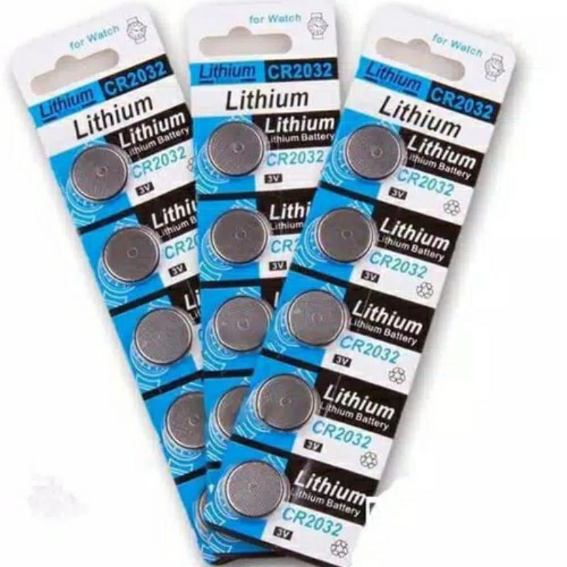 Baterai Lithium CR 2032 Battery Lithium 3V Kancing Biru CR-2032