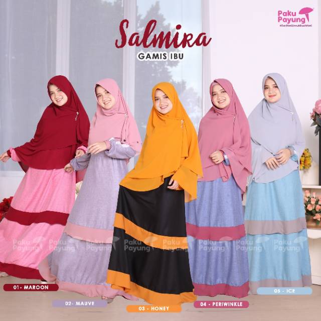 Gamis Dewasa Salmira Series Paku Payung [Makassar]