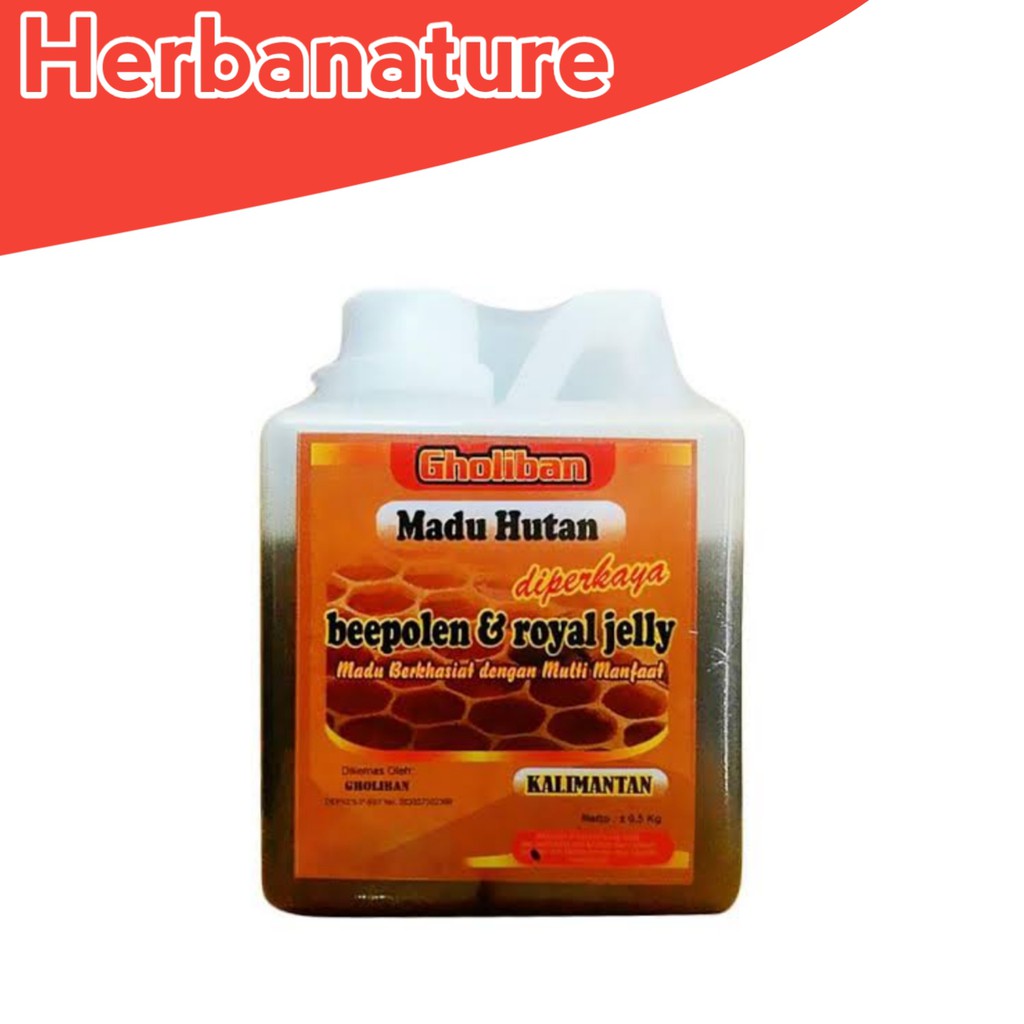 

Madu Hutan Kalimantan Gholiban Plus Bee Pollen Royal Jelly 500 Gram