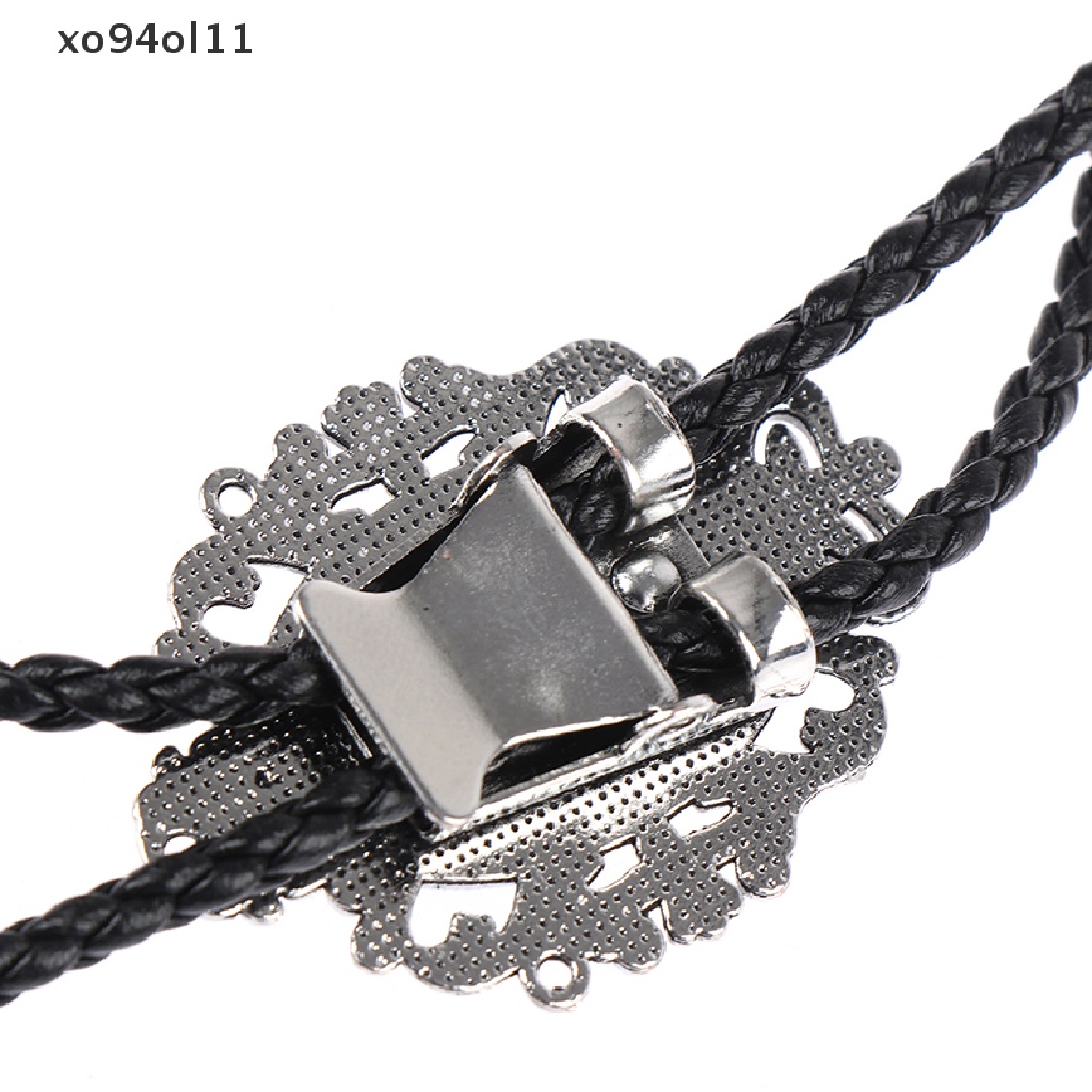 Kalung Bolo Tie Bentuk oval Gaya Cowboy Barat Untuk Wanita