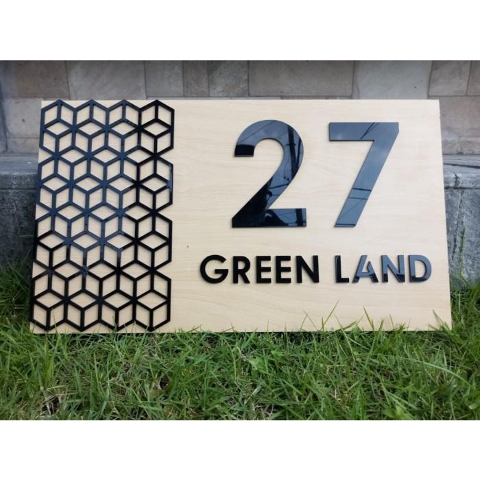 Nomor Rumah Mewah Modern Acrylic 3 Best Seller