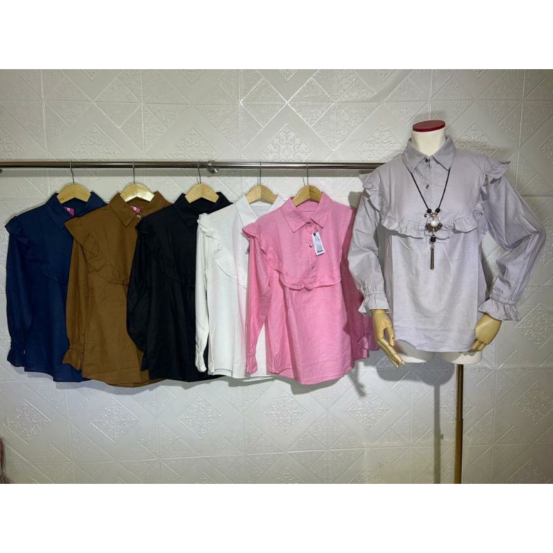 Blouse Wanita/Cila Blouse/Korean style blouse - Bahan Rami Premium