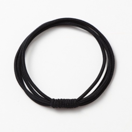 Reseller Welcome - F5104 (1PCS) Karet Rambut Korea Polos 3 IN 1 / Ikat Rambut / Karet Rambut Elastis-Hitam