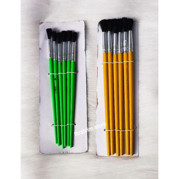 (ISI 6) KUAS LUKIS MURAH KUAS LUKIS NO. 1-12 LENGKAP