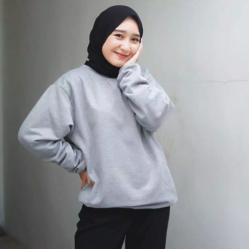 SWEATER WANITA CREWNEX ATASAN WANITA BLUSE POLOS