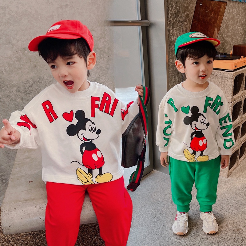 HappyOliver PASSWORD MKY FRIEND Setelan Sweater 1 - 7 Tahun Baju Anak BerKualitas