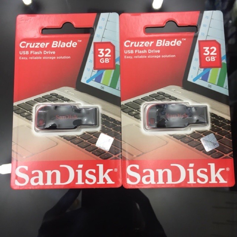 FLASHDISK SANDISK 32GB / USB FLASH 32GB / SANDISK CRUZER BLADE CZ50 ORIGINAL GARANSI RESMI