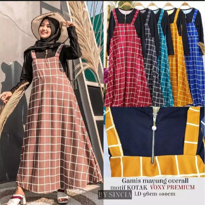 Gamis Overal Printing Kotak