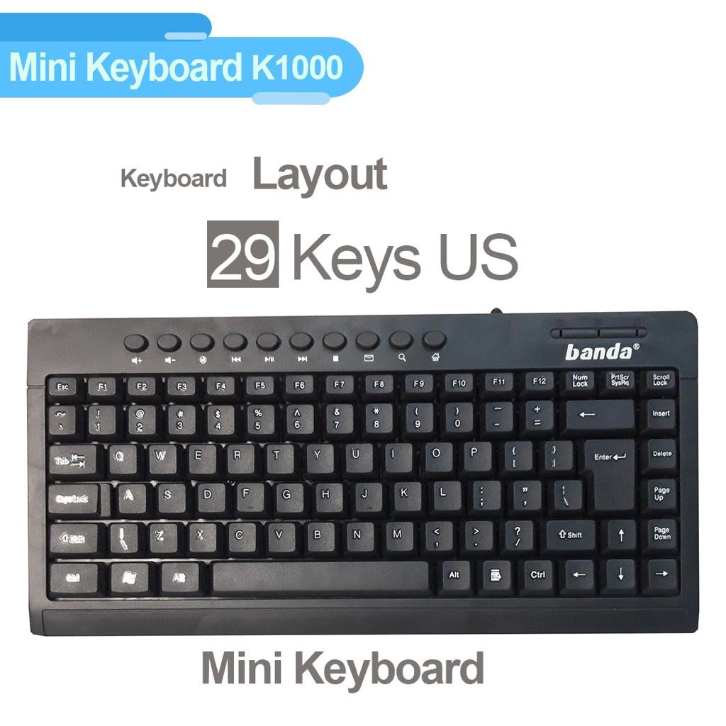 Mini Keyboard - Keyboard Kabel Ukuran Mini - K1000