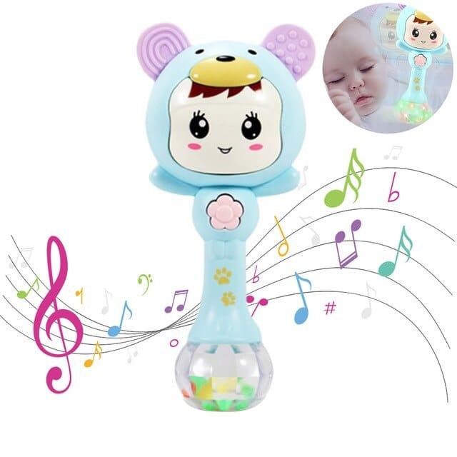 Rattle Stick Baby Molar Kerincingan Musik Lampu Bayi