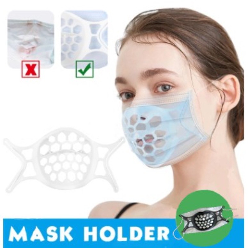 （YUZHU）COD Fashion Silicone Bracket Bantalan Hidung Masker Wajah Bantuan Pernapasan Bingkai Dukungan Batin Dengan Lancar Bingkai 3D Holder