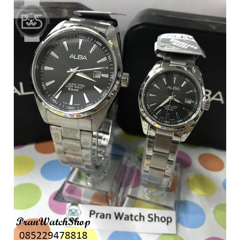 Jam Tangan ALBA AG8387 AH7A25 Silver Pria Wanita Original Bergaransi Resmi 1 Tahun
