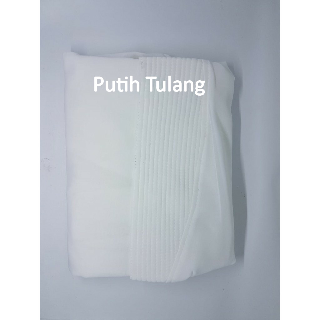 Jilbab Instan 2 Layer Jumbo Nesrin Hijab Syari Kerudung Khimar Terbaru-PUTIH TULANG
