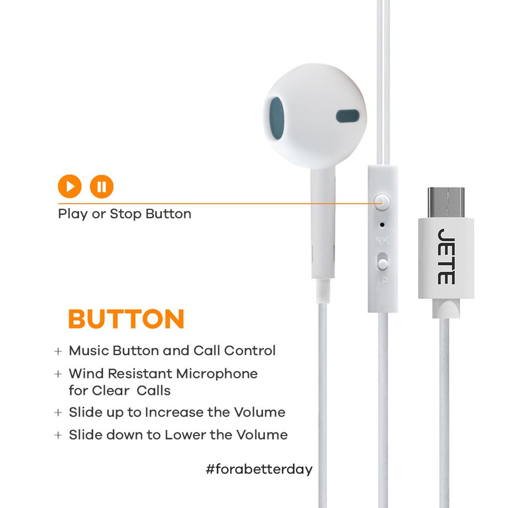 Headset Type C I Earphone I Headphone JETE Classic