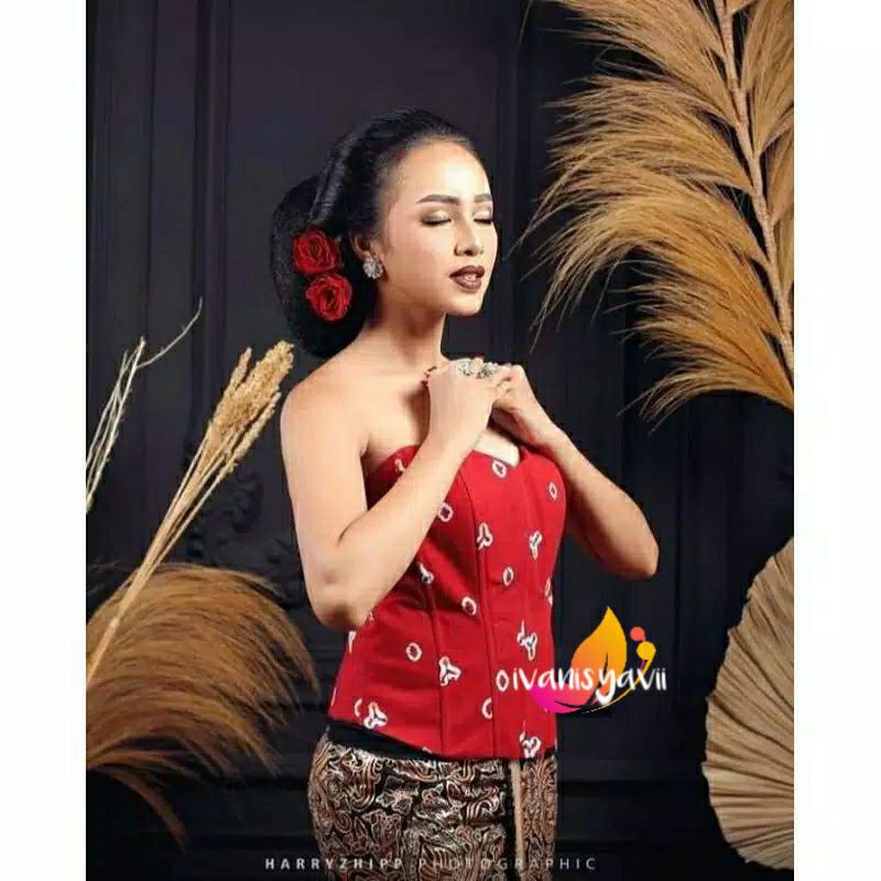 Kamisol, Motif Jumputan ( Merah / Marun )