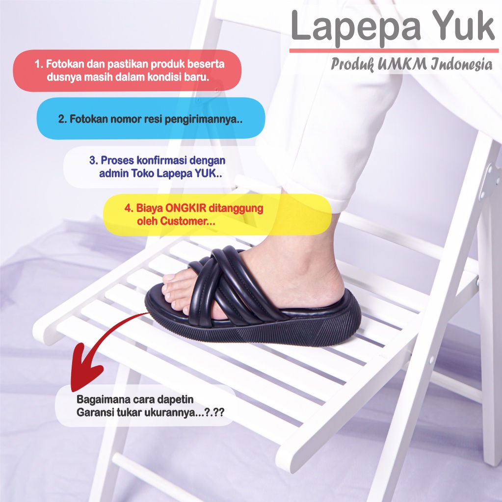 LAPEPA YUK - Sandal Wanita Wedges TARA Sendal Cewek Platform Kondangan Hak Tinggi Model Silang 3 Size 36 37 38 39 40 41 Pergi Jalan Kasual Santai Rumah Slop Warna BLACK Hitam Selop Promo Premium Original Kekinian Terbaru Shoes Original Mall Official Stor